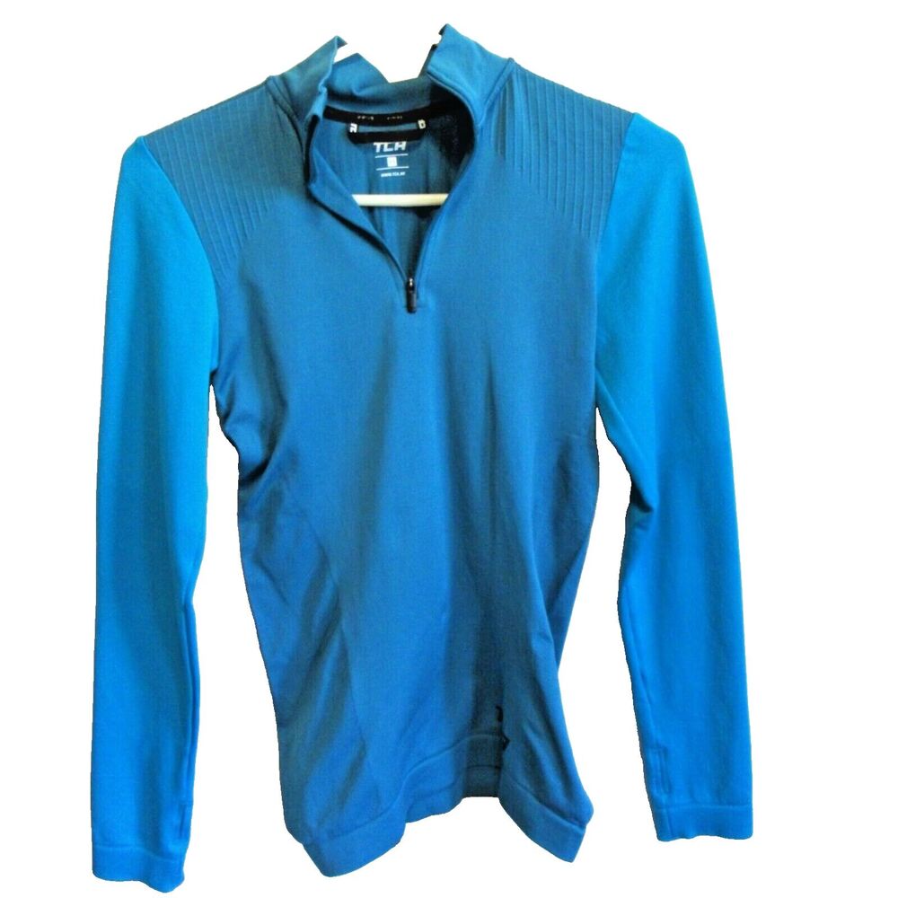 Womens X-Small  Seamless Athletic Cycling Top 1/4 Zip Long Sleeve Pullover TCA